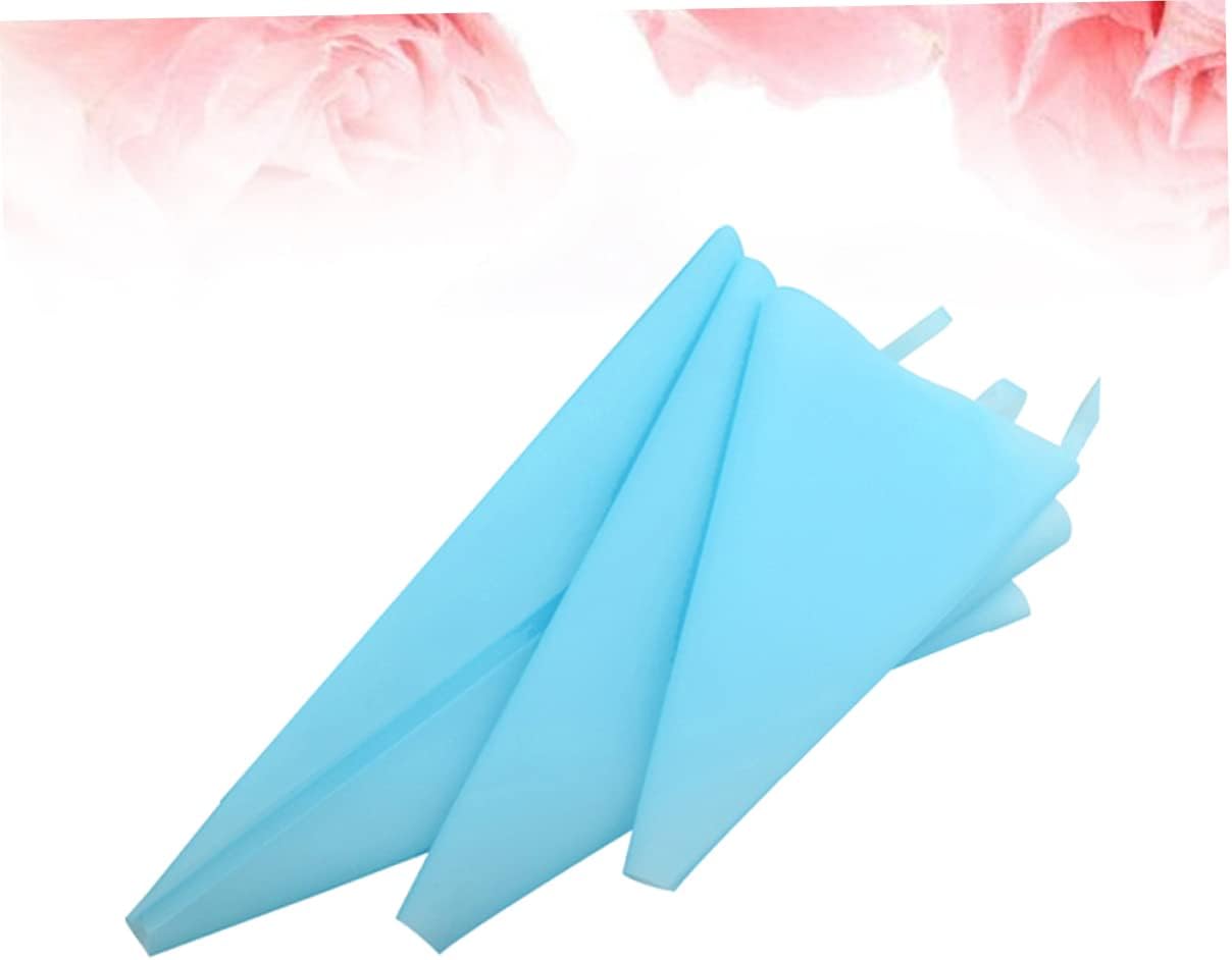 3pcs Tpu Pastry Bag Set, 10 12 16 Inch Reusable Blue Icing Bags Xmas