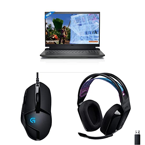 Image of Dell G15 Gaming Laptop (Intel i5 /8GB RAM & 512GB SSD Storage /3050 Graphics)+Logitech G402 Gaming Mouse+Logitech G535 Gaming Headset - Blue