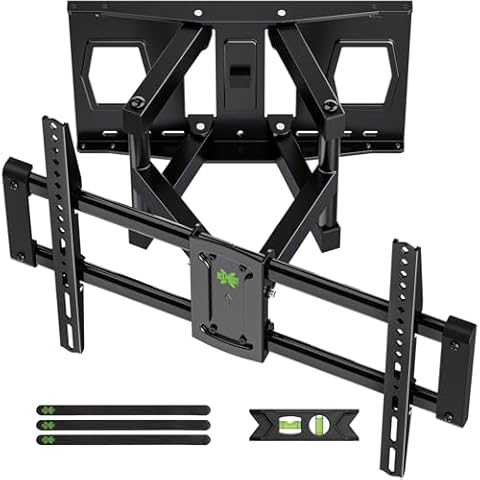 Full Motion Mount, USX MOUNT UL Listed TV Wall Mount for Most 42-86 inch TVs, Holds up to 120lbs, Max VESA 600x400mm, Swivel TV Bracket with Dual Articulating Arms Tilt Rotation Fits 16" Wood Stud Cover