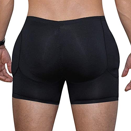 Men 4pcs Pads Enhancers Fake Ass Butt Lifter Shapers Control Panties Padded Underwear Shape Your Perfect Sexy HIPS,Black,XL(Color:Black,Size:Large)2