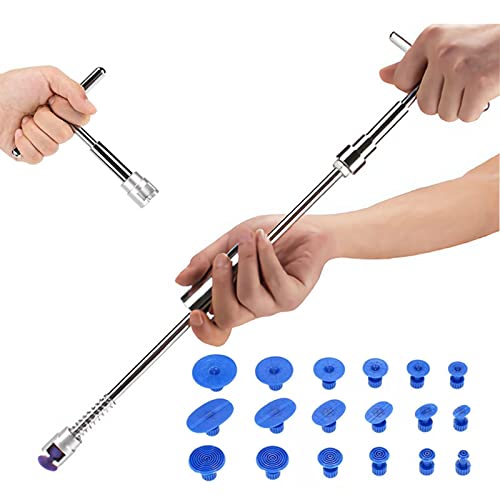 Generic 18 Peças Kit Extrator de Mossas Durável para Carro Ferramentas de Remoção de Mossas para Sup