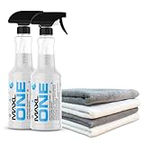 MAXLONE ™ Car Spray with Triphene® Technology, Quick Spray & Wipe All Purpose Waterless Detailer - Clean, Shine, Protect Paint, Glass, Wheels, Trim Without Pre-Washing (2, 20oz w 4 Micro Fiber Cloth)