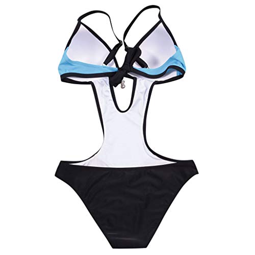 Ensemble bikini haut de gamme bleu m finitions perles - 4