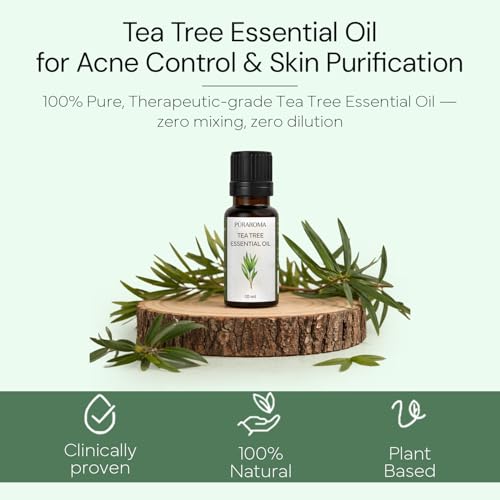 Image of Tea Tree Essential Oil 10ml | Pure & Therapeutic Grade | Fights Acne & Skin Infections | Supports Digestive & Gynecological Health | Improves Oral Health | Ideal for Diffuser & DIY Blends | Suitable for Children