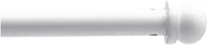 ATELIERS 28 2 x Extendible Vitrage Tringle with Embout Boule - Ronde diamètre 7 - Metal (Rouge