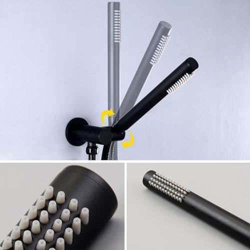 Ensemble de Douche Anticalcaire Noir en Laiton pour Finir avec les Variations de Pression - 4