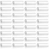 EasyByMall 32 Stück weiße PVC Gewächshausklammern für Frühbeete, Reihenabdeckungen, Schuppenbau & Vogelnetz - PP/PVC Kunststoffklemmen