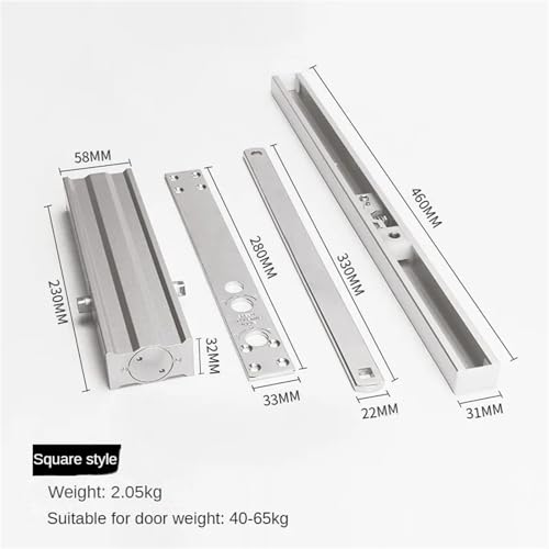 Cierrapuertas hidráulico regulable con amortiguador automático para puertas de 40-65 kg 3
