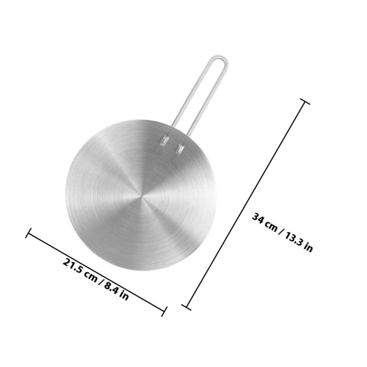 Difusor de Calor Asa, Placa Adaptadora para Cocina de Inducción, Acero Inoxidable, Plata, Distribución Uniforme del Calor, para Cocina Eléctrica