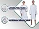 ZOLLNER Patientenhemd hinten offen - mit Langen Ärmeln und Bänderpaar im Nacken - Länge 110 cm - weiß-blau - Unisex - Mischgewebe - waschbar bis 95°C - Oeko Tex® Zertifiziert
