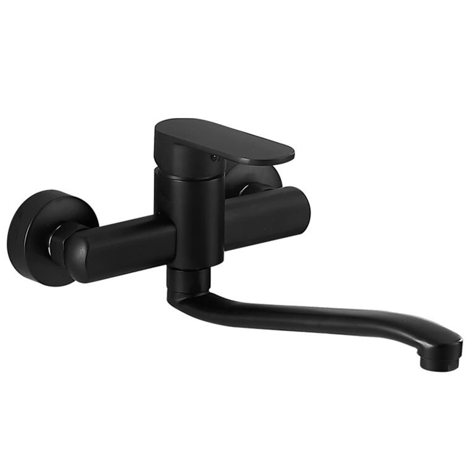 Robinet de cuisine robinets d'evier mural noir laiton mitigeur 20cm