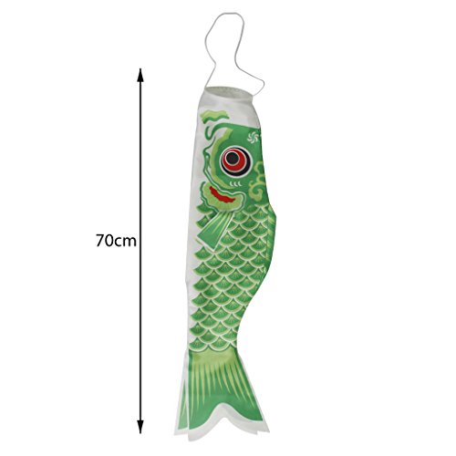 Fityle 4pcs 70cm Colorful Boys Day Japanese Windsock Flag Koi Nobori Ornament