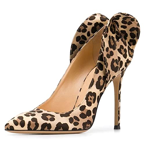 FSJ Women Retro Pointed Toe Slip on Comfort High Thin Heel Satin Pumps Stiletto Dress Office Party Shoes Size 4-15 M US