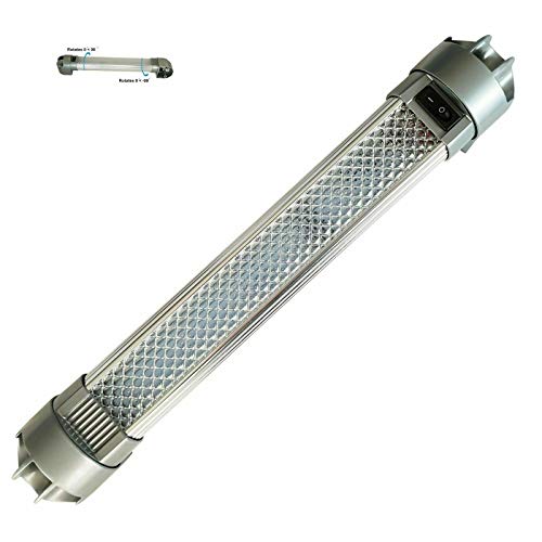 MARVIX LED Rotatable Strip Light 12V 24V 6 Watt Bright 327mm long Caravan Motorhome Boat Swivelling Lamp, Bright White