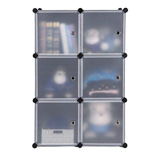 6 Cubes Black Flower Diy Storage Cabinet