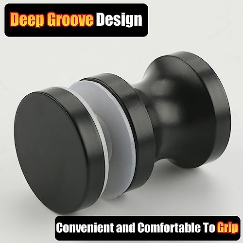 Alise Shower Glass Door Handle,Sliding Shower Doors Knob,One Sided Pull Hardware Replacement Parts For Bathroom Glass Doors,L9000-B Solid Sus304 Stainless Steel Black Finish #TOP4