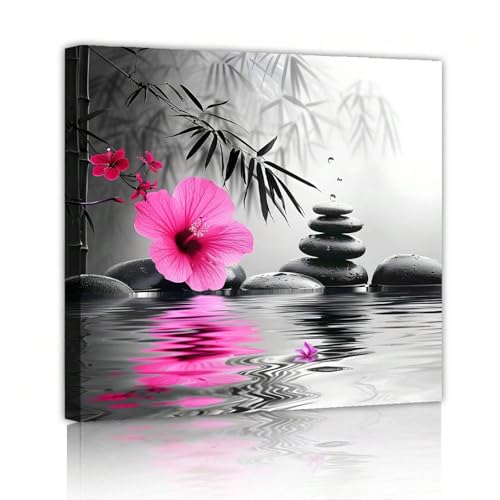 Toile murale zen de 70x70 cm pour créer un coin méditation et yoga apaisant