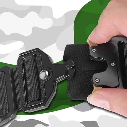 Retoo Taktisches Hundehalsband Für Große Hunde 45–65 cm, Verstellbar, 45 mm Breit, Mit Metallschnalle & Zuggriff, Reißfestes Gurtband, XL Quick Release