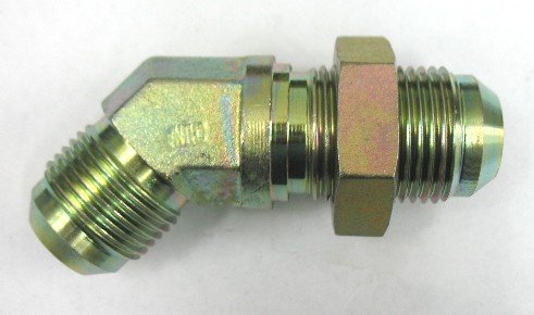 AF C5375-08-08 - 1/2 Male JIC (3/4''-16 Threads) x 1/2 Male JIC (3/4''-16 Threads) 45° - Bulkhead Union Elbow