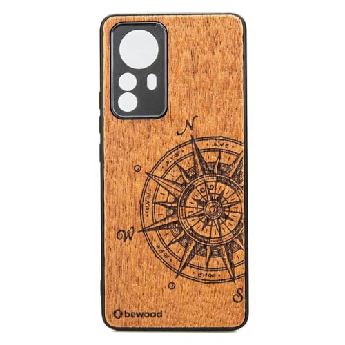 Étui en bois véritable avec boussole gravée, le cadeau idéal compatible Qi