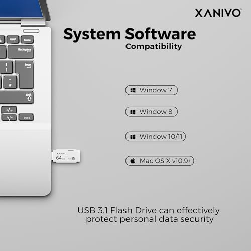 Xanivo USB 3.1 Flash Drive - High-Speed Data Transfer & Storage with 130MB/s Read Speed (64GB) 5 41wcqFcEapL