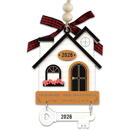 Ideas de regalo para el hogar, decoración de casas nuevas 2026 – Regalos de reubicación para hombres y mujeres, decoración de madera para colgar de madera (negro)