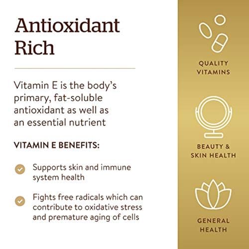 Solgar Vitamin E 268 mg (400 IU), 250 Mixed Softgels - Natural Antioxidant, Skin & Immune System Support - Naturally-Sourced Vitamin E - Gluten Free, Dairy Free - 250 Servings, (Pack of 2) - image 4