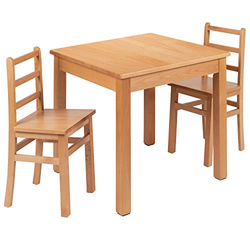 Flash Furniture Kids Natural Solid Wood Table And Chair Set For Classroom, Playroom, Kitchen #TOP1