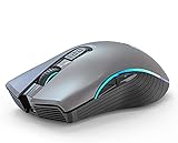 WFB Wireless Gaming Mouse Rechargeable Full Size Bluetooth Mice 2.4G with Nano USB Receiver,3...