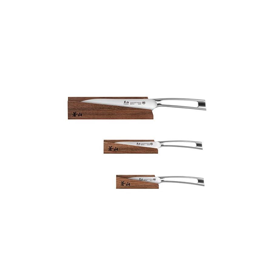 Cangshan TN1 Series 1021936 Swedish 14C28N Steel Forged 3-Piece Starter Knife Set with Wood Sheaths
