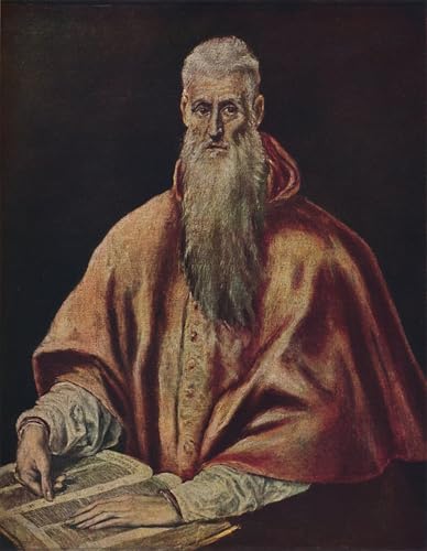 Cuadro de El Greco para dormitorio: lienzo de San Cardenal 60x90cm ideal para salones elegantes