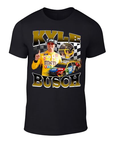 KeepYourHeadDown Shirts Black Kyle Busch Bootleg Style Throwback Style T-Shirt Mens Adult XL