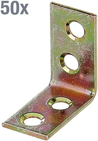 Chair Brackets (Pack of 12) 25 x 25 x 14 mm / 50 STK. Yellow-Galvanised - Image 3