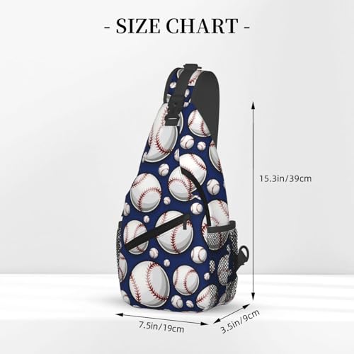 Baseball Pattern Sling Backpack Unisex Crossbody Chest Bag Shoulder Chest Bag For Women Men Hiking Travel3