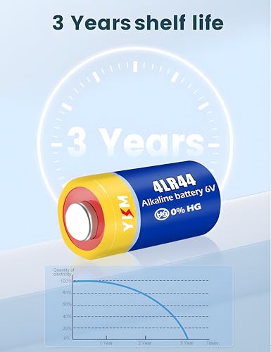 YKM 4LR44 6V Battery 476A K28A PX28A L1325 A544 6V Alkaine Battery for Dog Bark Collar Camera 5 Pack - Thumbnail 6