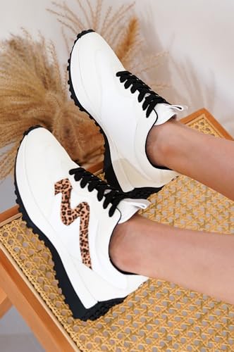 Image of Project Cloud Trendy Fashion Sneakers for Women 2026 - Memory Foam and Non-Slip Comfortable Casual Ladies Shoes for Womens Fashion Sneakers - Lightweight Lace-up Shoes (Lecco)