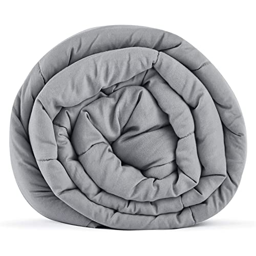 DPPAN Manta Ponderada para Niños Y Adultos Disfruta del Sueño Profundo Natural, Transpirable Duradero Manta Pesada, Tela De Algodón Ponderada Manta (Color : Dark Grey, Size : 25 lbs-60"x80") Cover