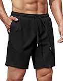 COOFANDY Men's Gym Workout Shorts 7 Inch Quick Dry Athletic Shorts Lightweight Running Shorts for Summer Spring Fall Black