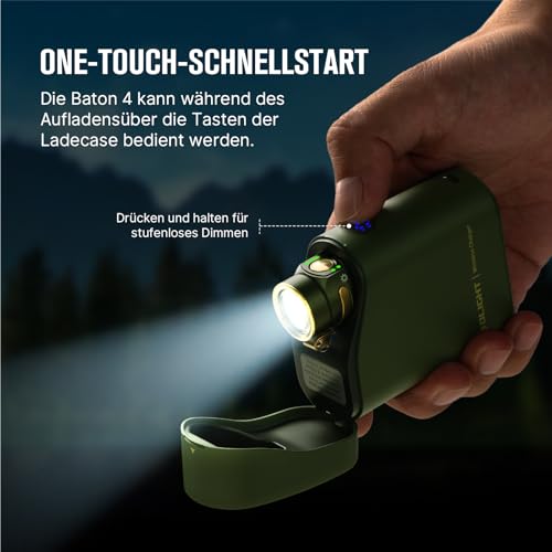 Olight Baton 4 Kit Mini LED Taschenlampe mit Ladecase