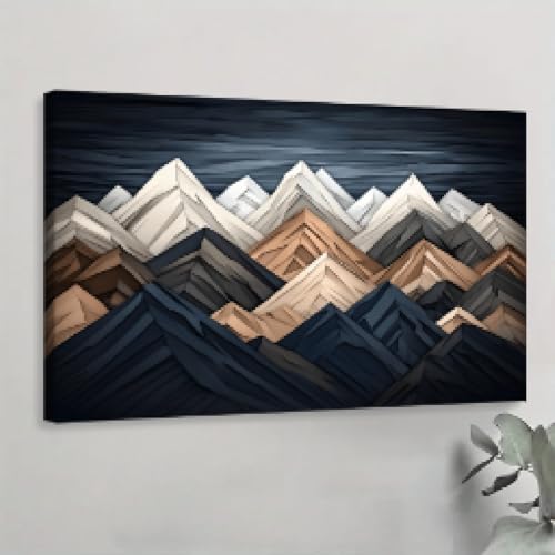 Affiche sur toile de montagnes pour salon et chambre moderne 80x120 cm