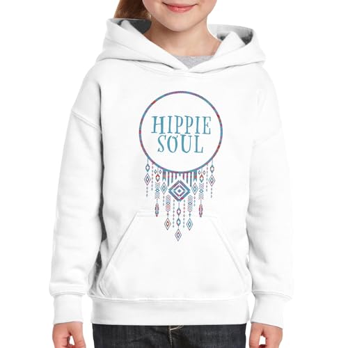 Sweat à capuche enfant Hippie Soul en coton premium style 70's - 3