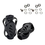 Glewi Perilla de carrete de pesca de fibra de carbono para Daiwa S Baitcasting CNC Mango de aluminio Mejoramiento Negro Oro Rojo Plata Gris (2 juegos negros)