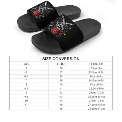 Dead Man's Chest Skull Crossbone Pirate House Sandals Non-Slip Bathroom Slippers Beach Summer Shoes for Men Women2