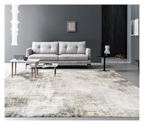 Tapis salon abstrait gris antidérapant pour sécuriser le sol - 2