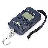 ON / OFF para salir. YYSS Básculas Digitales Báscula de Equipaje Carga 40Kg LCD Mini portátil Ponderación de Bolsillo Báscula de Pesca Balanza Colgante electrónica Pescado