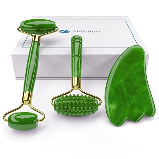 Original Echte Jade | Massagegerät & Gua Sha-Set | Anti-Aging Gesichtsroller