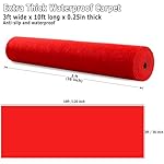 3x10 ft Extra Thick Red Carpet Runner for Party & Events,Festival Celebration,Prom Proposal & Wedding, Graduation Ceremony, Award Ceremony,VIP Reception,Heavy-Duty Red Rug - Image 3