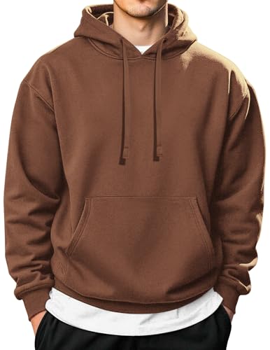 Image of COOFANDY Men's Hooded Pullover Casual Long Sleeve Drawstring Gym Hoodies Sweatshirts with Pocket