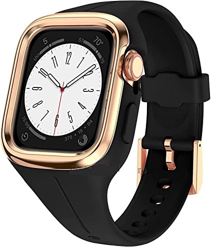 Kit de modification Apple Watch 8 41mm boîtier métal et bracelet silicone