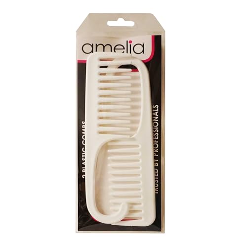 Peines de Ducha Grandes de Dientes Anchos 2-Pack Blanco miniatura 5